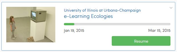 Screenshot: e-Learning Ecologies module in Coursera