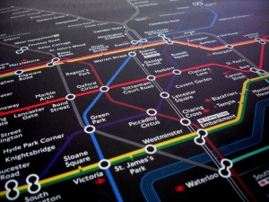 "Underground Tube Map" by StreetFly JZ. Creative Commons licence CC BY-NC-ND